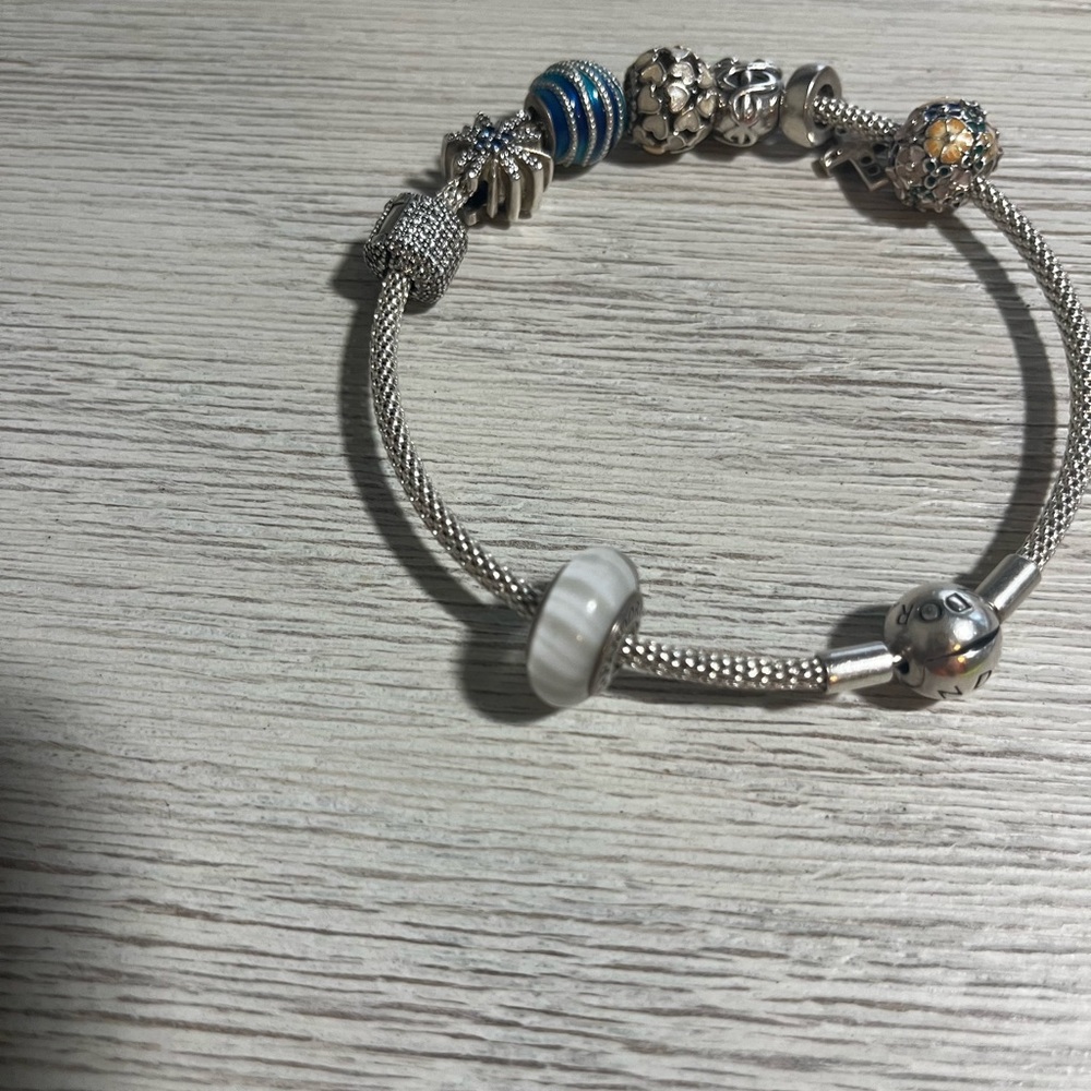 Pandora White Murano Glass Charm